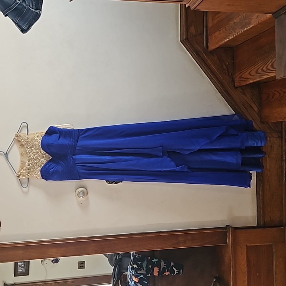 Used Aspeed Design Long Blue Dress with beads